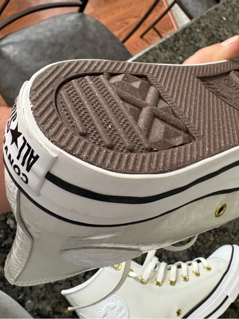 Mens Chuck 70 Leather By You Customized Hightop Sneakers - Picture 6 of 8